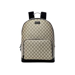 Gucci "GG" Print Backpack in Supreme Canvas/Calf Leather
