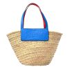 Christian Louboutin "Loubishore" Leather Trim Woven Tote Bag