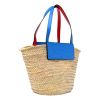 Christian Louboutin "Loubishore" Leather Trim Woven Tote Bag