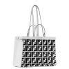 Fendi “FF” Canvas/Calf Leather Trim X-Large Tote Bags