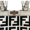Fendi “FF” Canvas/Calf Leather Trim X-Large Tote Bags
