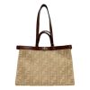 Fendi “FF” Canvas/Calf Leather Trim X-Large Tote Bags