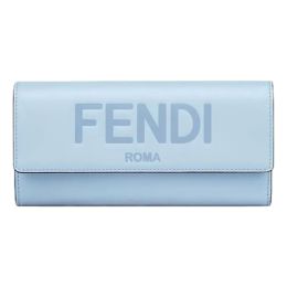 Fendi “Roma” Continental Wallet in Smooth Calf Leather (Please choose color: Light Blue)