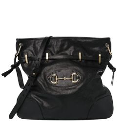 Gucci "1955 Morsetto Horse Bit" Drawstring Bucket Bag (Please choose color: Classic Black)
