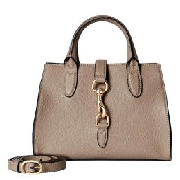 Gucci "Jackie" Small Handbag in Luxurious Calf Leather (Please choose color: Beige Taupe)