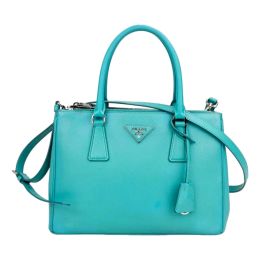 Prada “Galleria” Small Handbag in Lux Soft Safiano Calf Leather (Please choose color: Giada Teal)
