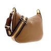 Prada Vitello Calf Leather Shoulder Bag w/ Nylon Web Strap