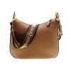 Prada Vitello Calf Leather Shoulder Bag w/ Nylon Web Strap