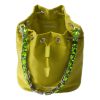 Prada Re-Nylon Drawstring Bucket Bag with Crystal Handle