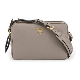 Prada Crossbody Bag in Vitello Phenix Grain Calf Leather (Please choose color: Argilla Grey)