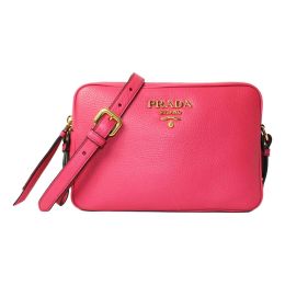 Prada Crossbody Bag in Vitello Phenix Grain Calf Leather (Please choose color: Peonia Pink)