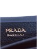Prada Women's Card Case/Wallet in Vitello Grain Calf Leather