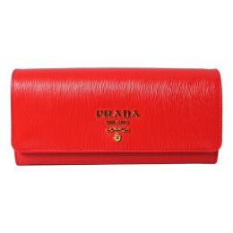 Prada Chain Wallet in Soft Vitello Move Leather - Beige or Red (Please choose color: Lacca Red)