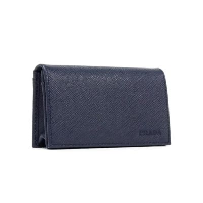 Prada Men’s Card Holder/Wallet in Supple Safiano Calf Leather