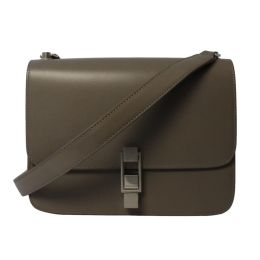 Saint Laurent "Carré" Shoulder Bag in Soft Calf Leather (Please choose color: Taupe)
