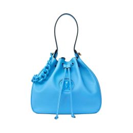 Versace "La Medusa" Bucket Bag in Soft Luxurious Calf Leather (Please choose color: Bright Blue)