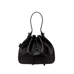 Versace "La Medusa" Bucket Bag in Soft Luxurious Calf Leather (Please choose color: Classic Black)