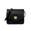 Versace "La Medusa" Crossbody Bag in Pebbled Calf Leather