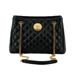 Versace “La Medusa” Shoulder Bag in Quilted Napa Calf Leather (Please choose color: Classic Black)